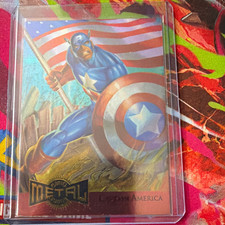 1995 Fleer Marvel Metal Captain America Metal Blaster #2/18 Limited Edition picture