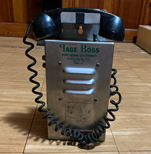 Cage Boss Model 112 Metal Wall Phone Wall Mount Handset Coiled Cord picture