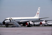 NASA, Convair 990, N712NA, at Moffett AMES, in 1980, aircraft slide picture