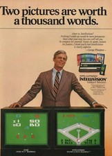 1981 Vintage GEORGE PLIMPTON MATTEL INTELLIVISION Video Gaming System Print Ad picture