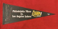 2001 NBA Finals 29 Inch Pennant Philadelphia 76ers vs Los Angeles Lakers picture
