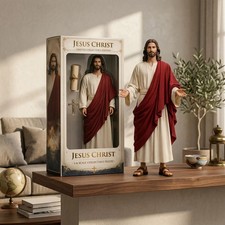 Jesus Christ Resin Statue Sacred Heart Figure Christian Home Decor Collectible picture