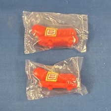 Oscar Mayer Lot of 2 Red Plastic Weiner /Weenie Whistles in original package picture
