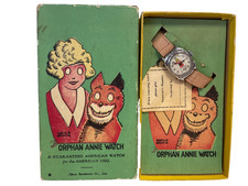 Little Orphan Annie Boxed Watch New Haven 1940’s picture