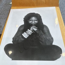 Whoopi Goldberg Signed Black & White Photo picture