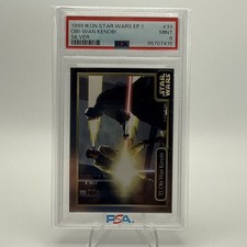 Obi-Wan Kenobi 1999 Star Wars Ikon Episode 1 Silver PSA 9 Mint #33 picture