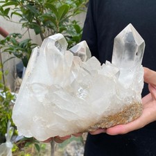 6.5lb Natural Clear White Quartz Crystal Cluster Rough Healing Specimen picture