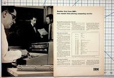 1965 IBM Remote Time-Sharing Computing Service Ad QUIKTRAN FORTRAN Ephemera picture