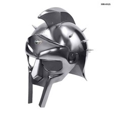 GLADIATOR MAXIMUS ROMAN SPIKED HELMET Functional 18ga Steel Medieval Armor Plate picture