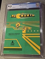 Atari PAC-MANIA ORIGINAL 1987 Arcade Game Manual - FIRST PRINTING CGC 9.2 🟡👻 picture