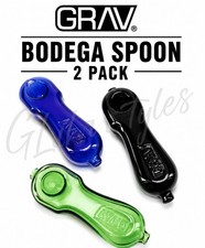 PACK OF TWO (2) GRAV® 4.2” BODEGA SPOONS, THREE COLORS, QUALITY YOU CAN AFFORD picture
