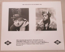 PRESS PROMO PHOTO 1951 MOVIE A CHRISTMAS CAROL WITH ALASTAIR SIM B&W 8X10 X712 picture