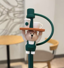 NEW Straw Cups Plug Cute Topper Silicone Cover Tip for Starbucks 6-8mm Straw！ picture