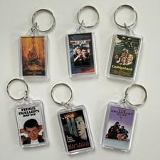 Retro 80's Movies Mini VHS Inspired Keychains Collectibles Gifts Nostalgia picture