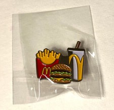 McDonalds Combo Meal - Big Mac Fries Drink - Lapel Pin - Extra Value Meal picture