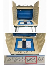 Authentic 2000 Florida CES Votomatic Voting Machine - Katherine Harris Autograph picture