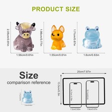 52pcs Mini Resin Animal Figures Bulk Duck Mushroom Frog Tiny Resin Animals Littl picture