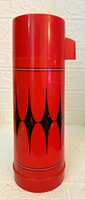 Vintage Aladdin's Vanguard No. 23C Pint Thermos Red & Black Diamond Complete picture