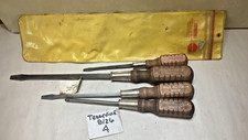 Vintage Irwin wood handled screwdriver set #8000-4” #800-6” #800-4” #800-8” picture
