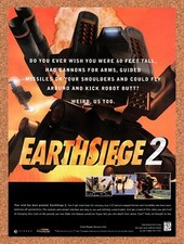 1995 Earthsiege 2 PC Original Advertisement / Retro Wall Art v1 picture