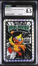 2025 VeeFriends Manga Super Stickers Decisive Duck Black Splash /10 CGC 8.5 picture