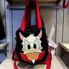 Disney Parks 2026 Halloween Donald Mini Face Glow In The Dark Tote Bag NEW picture
