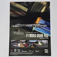F1 World Grand Prix Sony PlayStation 1 PS1 PC Shrapnel Print Ad/Poster Promo Art picture