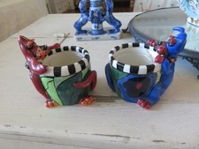 Adorable Pair SWAK Lynda Corneille DOGS Candle Holder Never Used Tealights picture