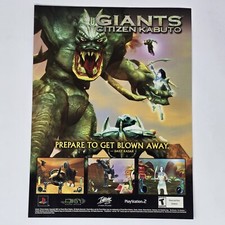 Giants Citizen Kabuto PS2 Get Blown Away Print Ad/Poster Official Promo Art picture
