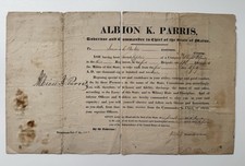 1826 Maine Governor Albion K Parris Signed Commission State Seal picture