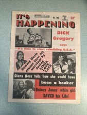 It's Happening 1975 Tabloid Blaxploitation Paper Sammy Davis Jr Linda Lovelace picture