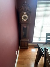 Ridgeway Model 135 Grandfather Clock, Mechanical, Wood, FIW Finish, 1967, Chimes picture