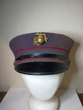 RARE ORIGINAL WW1 OR POST WW1 USMC MARINE CORPS ENLISTED BELL CROWN CAP HAT picture