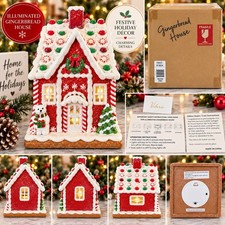 Valerie Parr Hill Illuminated Gingerbread House Christmas Decor 11” Lighted (2) picture