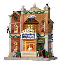 Lemax FRAME STATION # 15213 Christmas Village Lighted 2011 RETIRED (No Cord)  EC picture