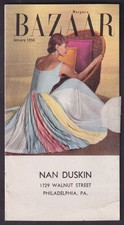 Harper's Bazaar David Crystal dresses mailer 1 1956 Nan Duskin Philadelphia picture