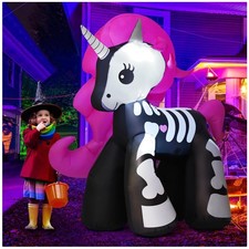 Cute Skeleton Unicorn Inflatable for Halloween picture