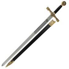 King Arthur Excalibur Longsword - Replica Medieval Knights Sword Gold-Anodized picture
