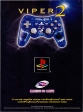 NYKO Viper 2 PlayStation PS1 PS2 Controller Magazine Ad Early 2000s Blue picture