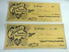 Chicago National Printing & Engraving Co. 1901 Two Checks picture