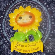 Miller Studio 1973 Chalkware Anthropomorphic Smile Sunflower Wall-Hanging Plaque picture
