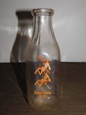 VINTAGE 1953 DAISY DAIRY GLENS FALLS NY  1 QUART MILK BOTTLE picture
