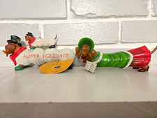 Westland Hot Diggity Dog Christmas Trio Lot. 16575, 16446. picture