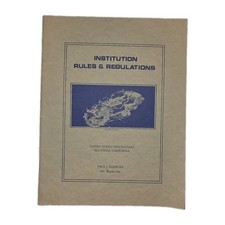 Institution Rules & Regs Alcatraz Prison Inmate Handbook Facsimile Reprint 1983 picture
