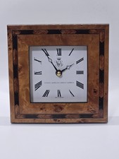 Vintage Venice Simplon Orient Express VSOE Inlaid Walnut Burl Desk Clock picture