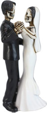 Ebros Love Never Dies Skeleton Bride and Groom Figurine Cake Topper 6 picture