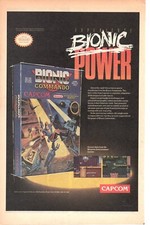 1989 BIONIC COMMANDO NES Video Game Promo PRINT AD WALL ART - NINTENDO CAPCOM picture