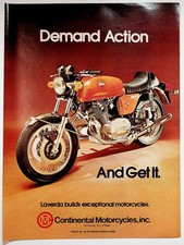 Laverda 1974 Print Advertisement Motorcycle Vintage 8x11 Collectible picture