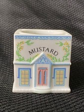 1989 Lenox Spice Village Mustard Vintage Spice Jar Porcelain House Base Only picture