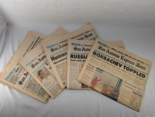 1991 Soviet Coup Lot of 5 San Antonio Express-News Newspapers Gorbachev Yeltsin picture